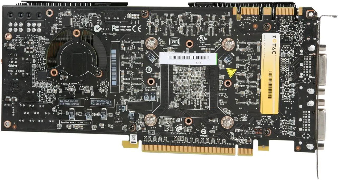 Alt view image 4 of 6 - ZOTAC AMP! GeForce GTX 470 (Fermi) 1280MB GDDR5 PCI Express 2.0 x16 SLI Support Graphics Card ZT-40202-10P