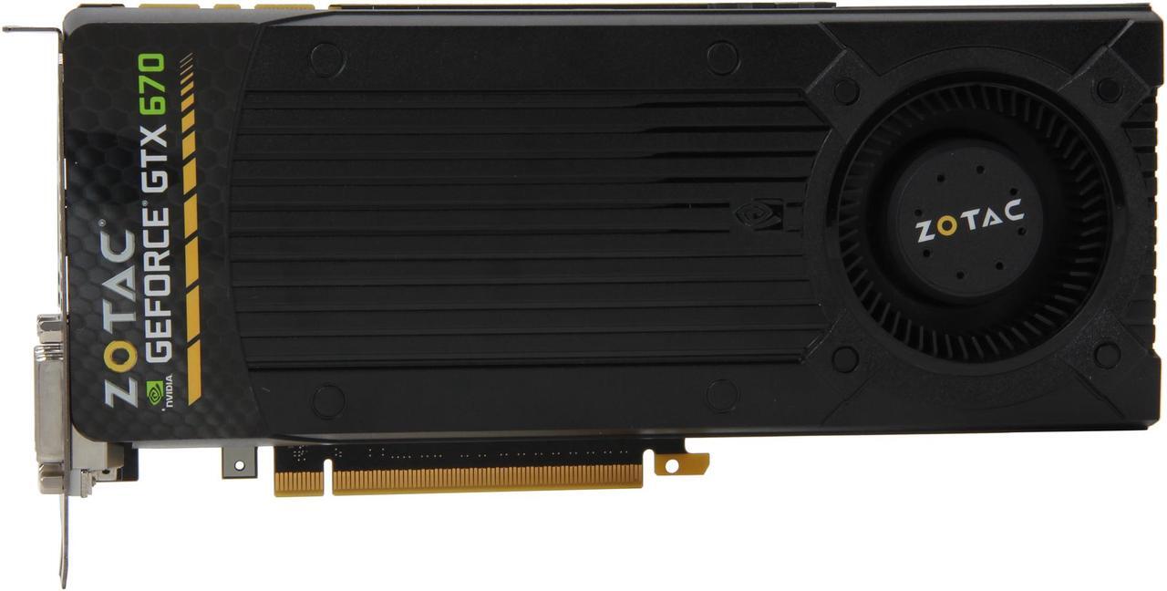 Alt view image 2 of 5 - ZOTAC GeForce GTX 670 2GB GDDR5 PCI Express 3.0 x16 Graphics Card ZT-60301-10P
