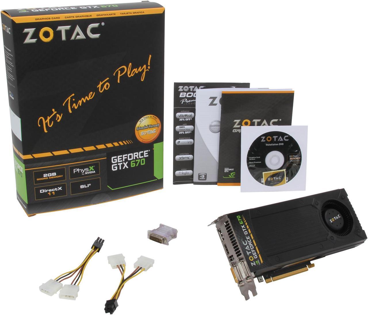 Alt view image 5 of 5 - ZOTAC GeForce GTX 670 2GB GDDR5 PCI Express 3.0 x16 Graphics Card ZT-60301-10P