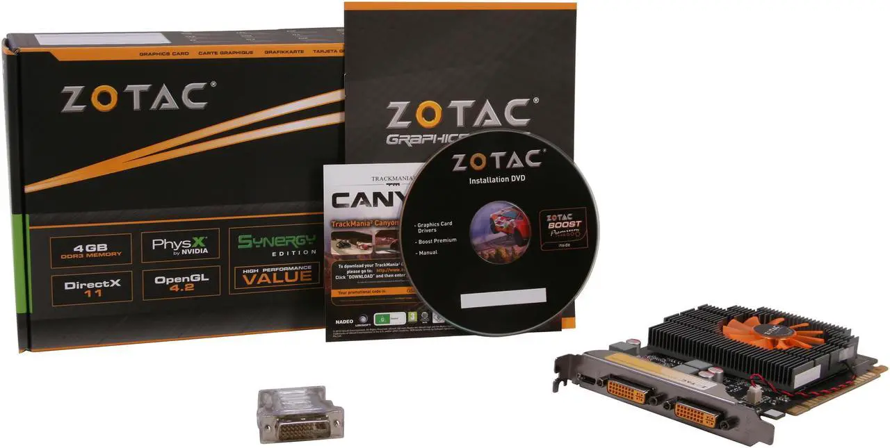 Alt view image 5 of 5 - ZOTAC ZT-60405-10L GeForce GT 630 Synergy Edition 4GB 128-bit DDR3 PCI Express 2.0 x16 HDCP Ready  Video Card