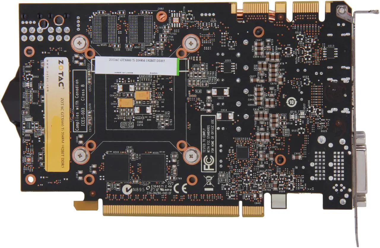 Alt view image 4 of 6 - ZOTAC ZT-60802-10P G-SYNC Support GeForce GTX 660 Ti 2GB 192-Bit GDDR5 PCI Express 3.0 x16 HDCP Ready SLI Support Video Card