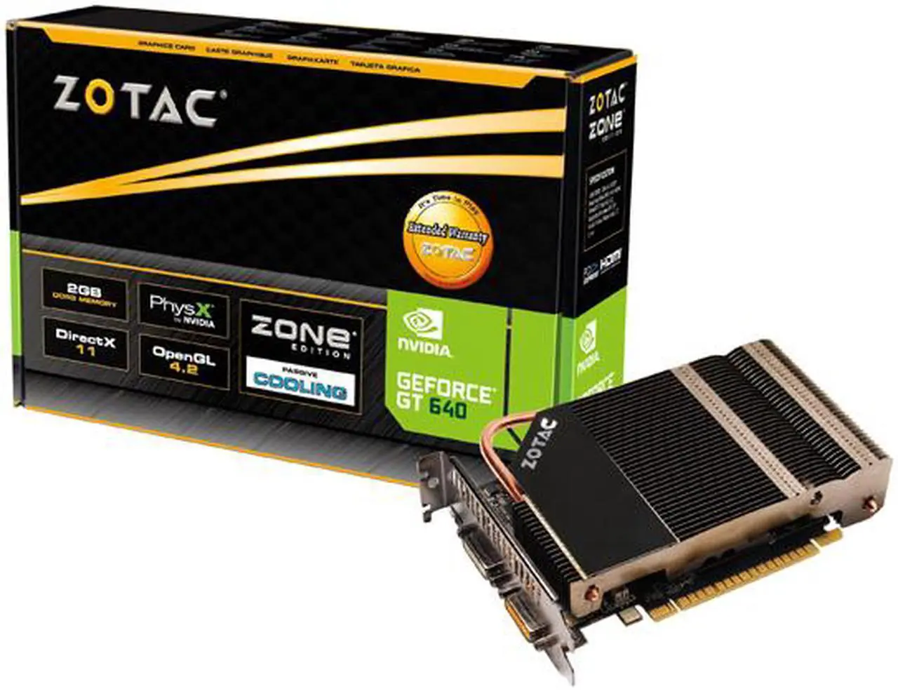 Alt view image 8 of 9 - Zotac ZT-60207-20L GeForce GT 640 Graphic Card - 900 MHz Core - 2 GB GDDR3 SDRAM - PCI Express 3.0 x16