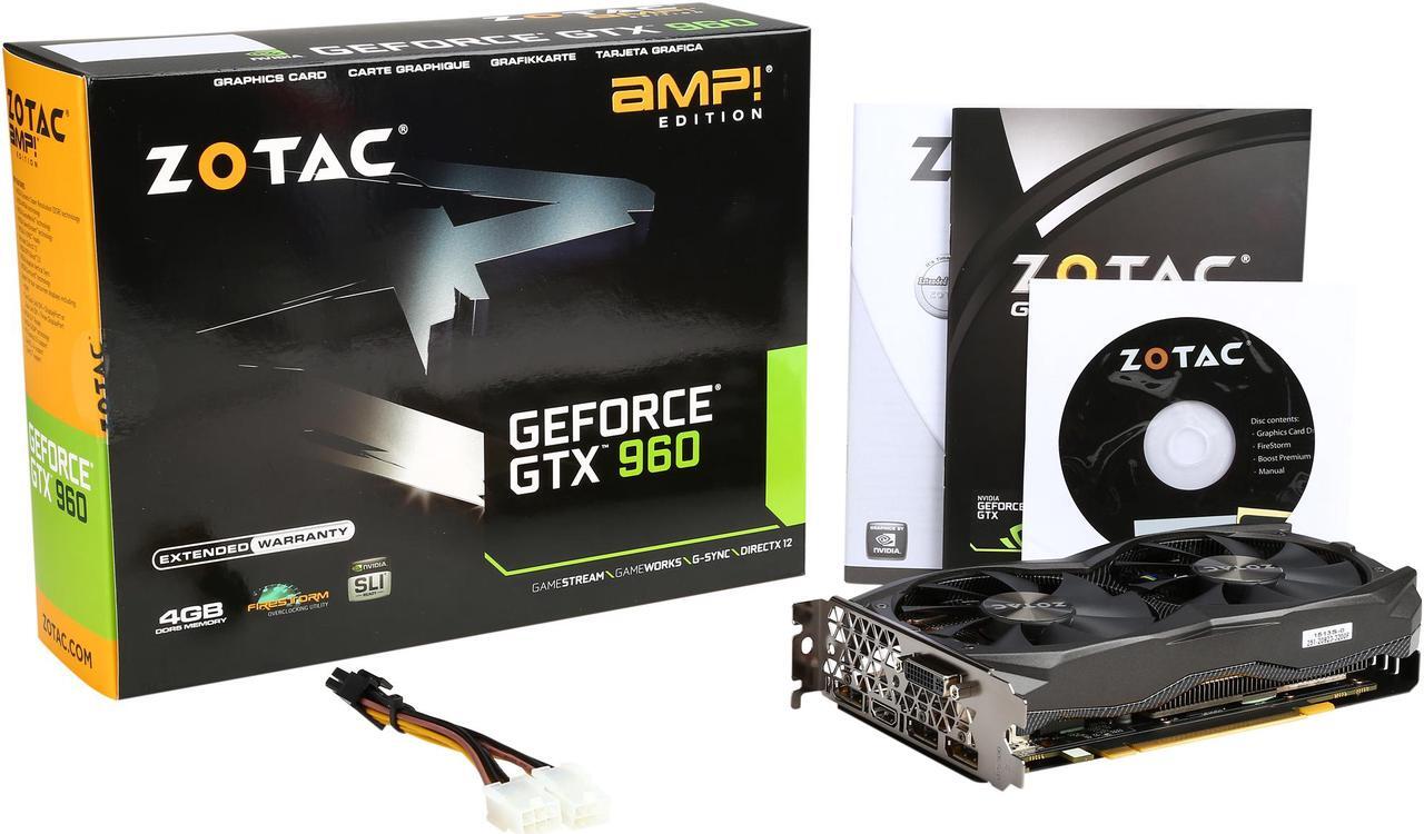 Alt view image 7 of 6 - ZOTAC GeForce GTX 960 4G AMP!, ZT-90309-10M