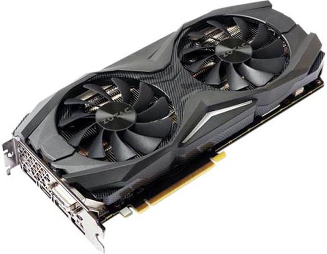 ZOTAC GeForce GTX 1070 AMP! Edition, ZT-P10700C-10P, 8GB GDDR5 IceStorm Cooling, Metal Wraparound Carbon ExoArmor exterior, Ultra-wide 100mm Fans, Spectra Lighting, PowerBoost, FREEZE fan stop