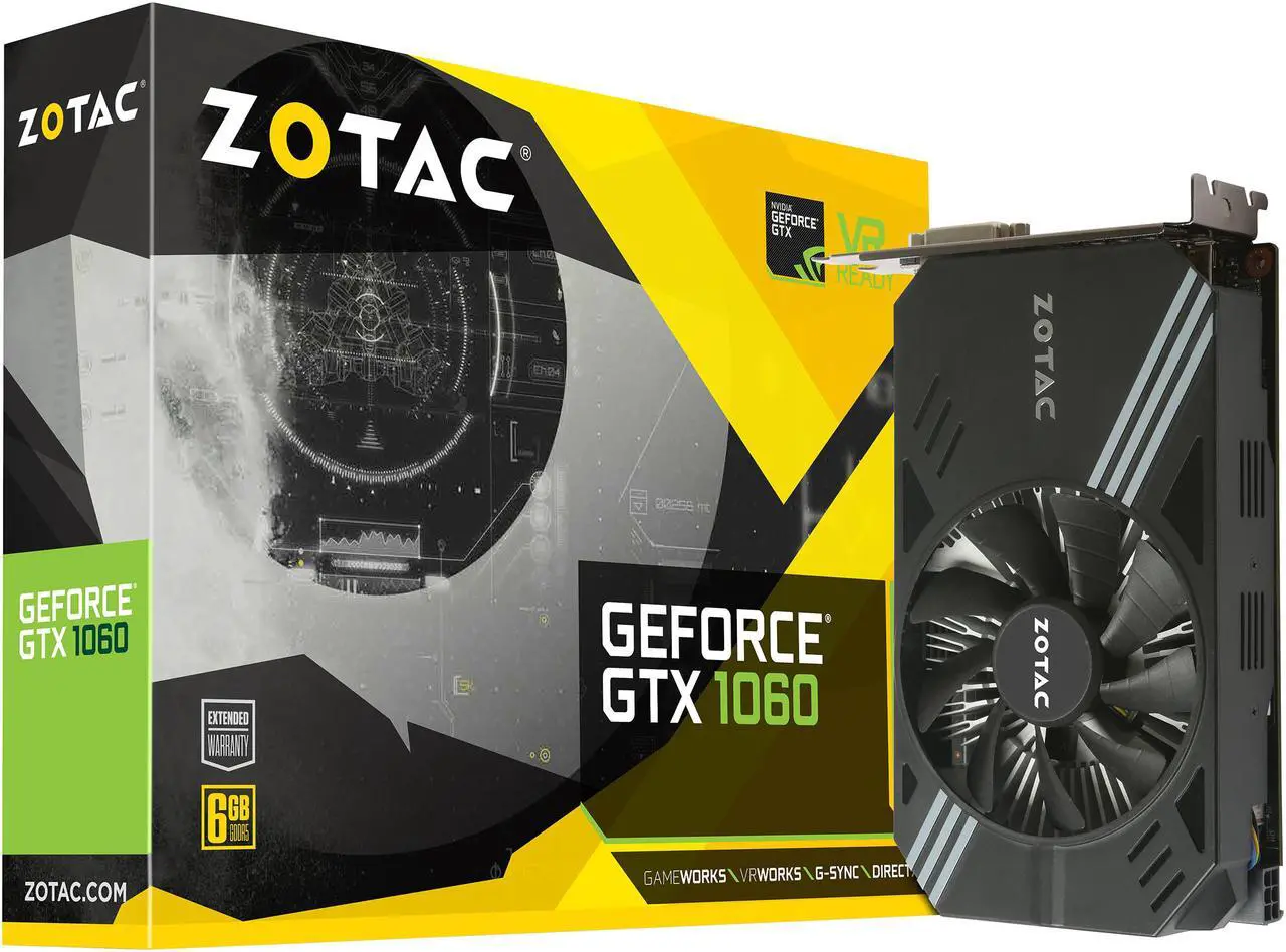 Alt view image 6 of 7 - ZOTAC GeForce GTX 1060 Mini, ZT-P10600A-10L, 6GB GDDR5 Super Compact