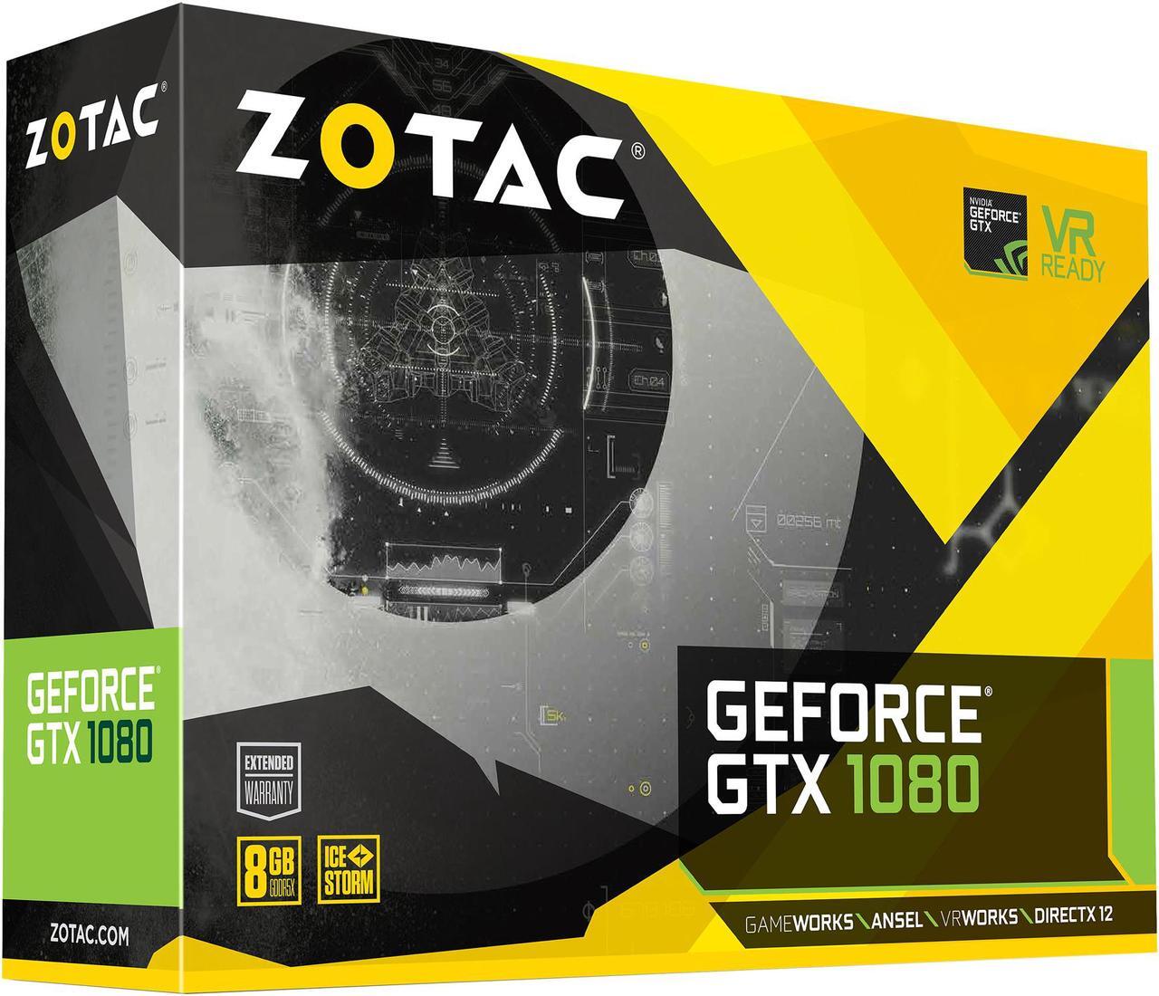 Alt view image 8 of 8 - ZOTAC GeForce GTX 1080 Mini, ZT-P10800H-10P, 8GB GDDR5X IceStorm Cooling, Dual Fans, 90mm Pressure Optimized Fan, 100mm Maximum Airflow Optimized Fan, Direct GPU Copper Block Contact, Metal Back Plate, White LED Lit, Super Compact
