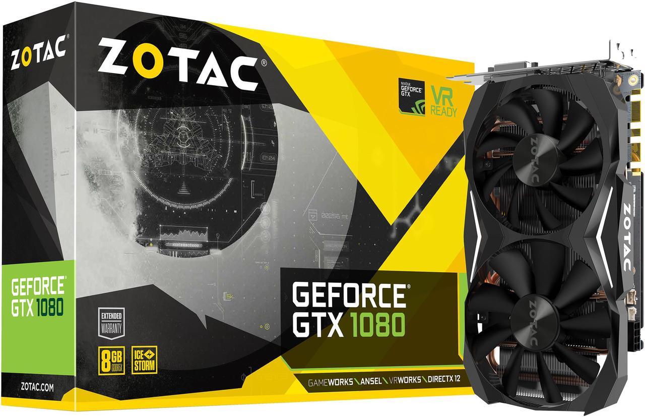 Alt view image 7 of 8 - ZOTAC GeForce GTX 1080 Mini, ZT-P10800H-10P, 8GB GDDR5X IceStorm Cooling, Dual Fans, 90mm Pressure Optimized Fan, 100mm Maximum Airflow Optimized Fan, Direct GPU Copper Block Contact, Metal Back Plate, White LED Lit, Super Compact