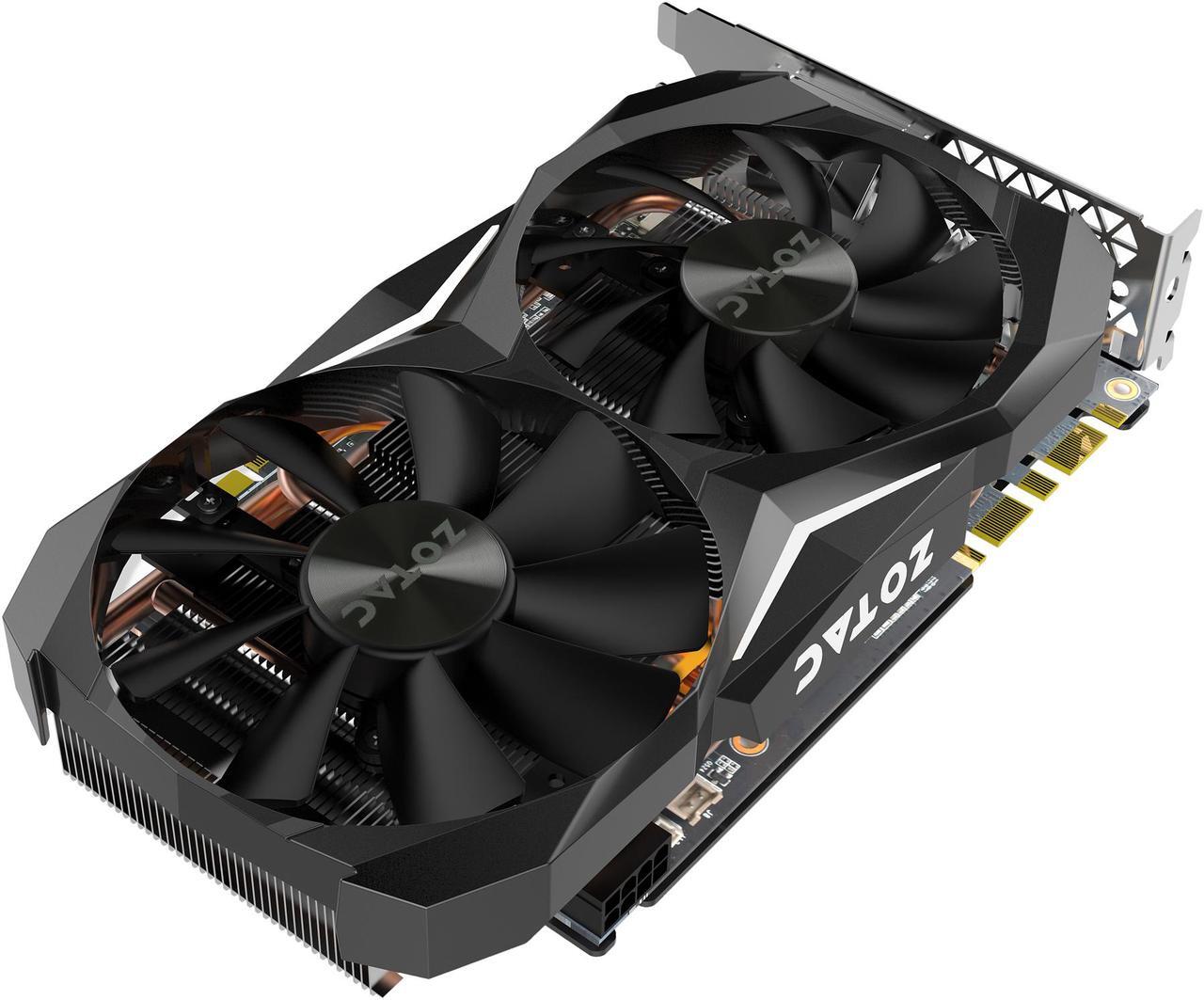 Alt view image 5 of 8 - ZOTAC GeForce GTX 1080 Mini, ZT-P10800H-10P, 8GB GDDR5X IceStorm Cooling, Dual Fans, 90mm Pressure Optimized Fan, 100mm Maximum Airflow Optimized Fan, Direct GPU Copper Block Contact, Metal Back Plate, White LED Lit, Super Compact