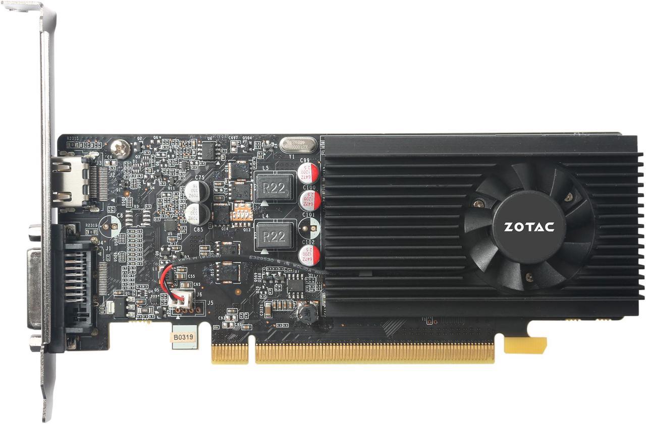 ZOTAC GeForce GT 1030 2GB GDDR5 64-bit PCIe 3.0 DirectX 12 HDCP Ready Low Profile Video Card ZT-P10300A-10L