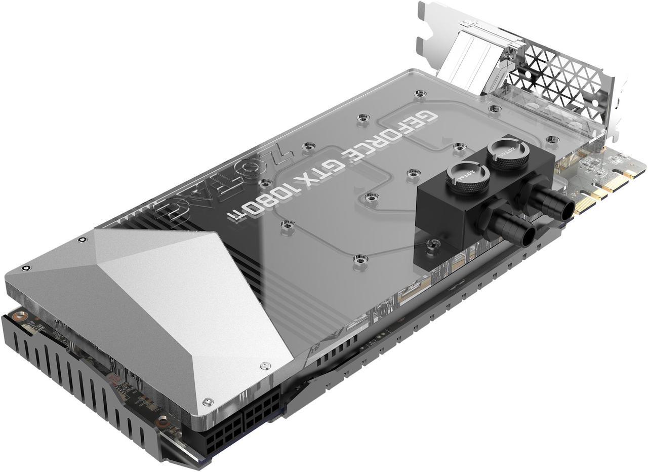 Alt view image 4 of 8 - ZOTAC GeForce GTX 1080 Ti ArcticStorm 11GB GDDR5X 352-bit PCIE 3.0 Gaming Graphics Card VR Ready 16+2 Power Phase Spectra Lighting Metal Wraparound Backplate ZT-P10810E-30P
