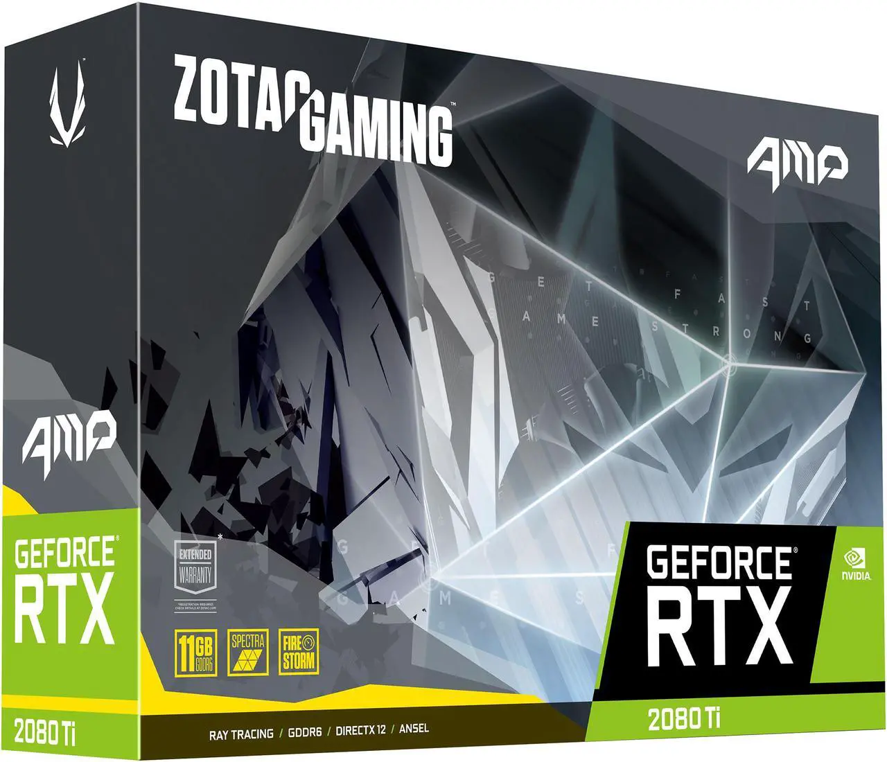 Alt view image 7 of 8 - ZOTAC GAMING GeForce RTX 2080 Ti AMP 11GB GDDR6 352-bit Gaming Graphics Card, Active Fan Control, Metal Backplate, Spectra Lighting (ZT-T20810D-10P)