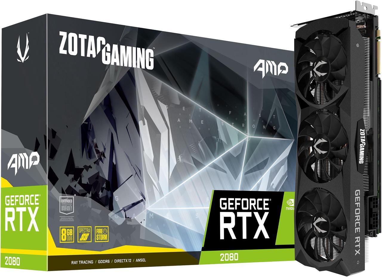 Alt view image 8 of 8 - ZOTAC GAMING GeForce RTX 2080 AMP 8GB GDDR6 256-bit Gaming Graphics Card, Active Fan Control, Metal Backplate, Spectra Lighting (ZT-T20800D-10P)
