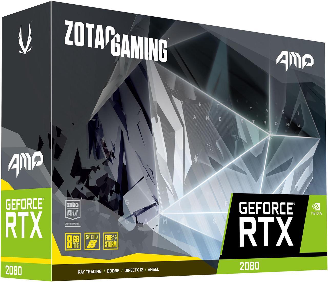 Alt view image 7 of 8 - ZOTAC GAMING GeForce RTX 2080 AMP 8GB GDDR6 256-bit Gaming Graphics Card, Active Fan Control, Metal Backplate, Spectra Lighting (ZT-T20800D-10P)