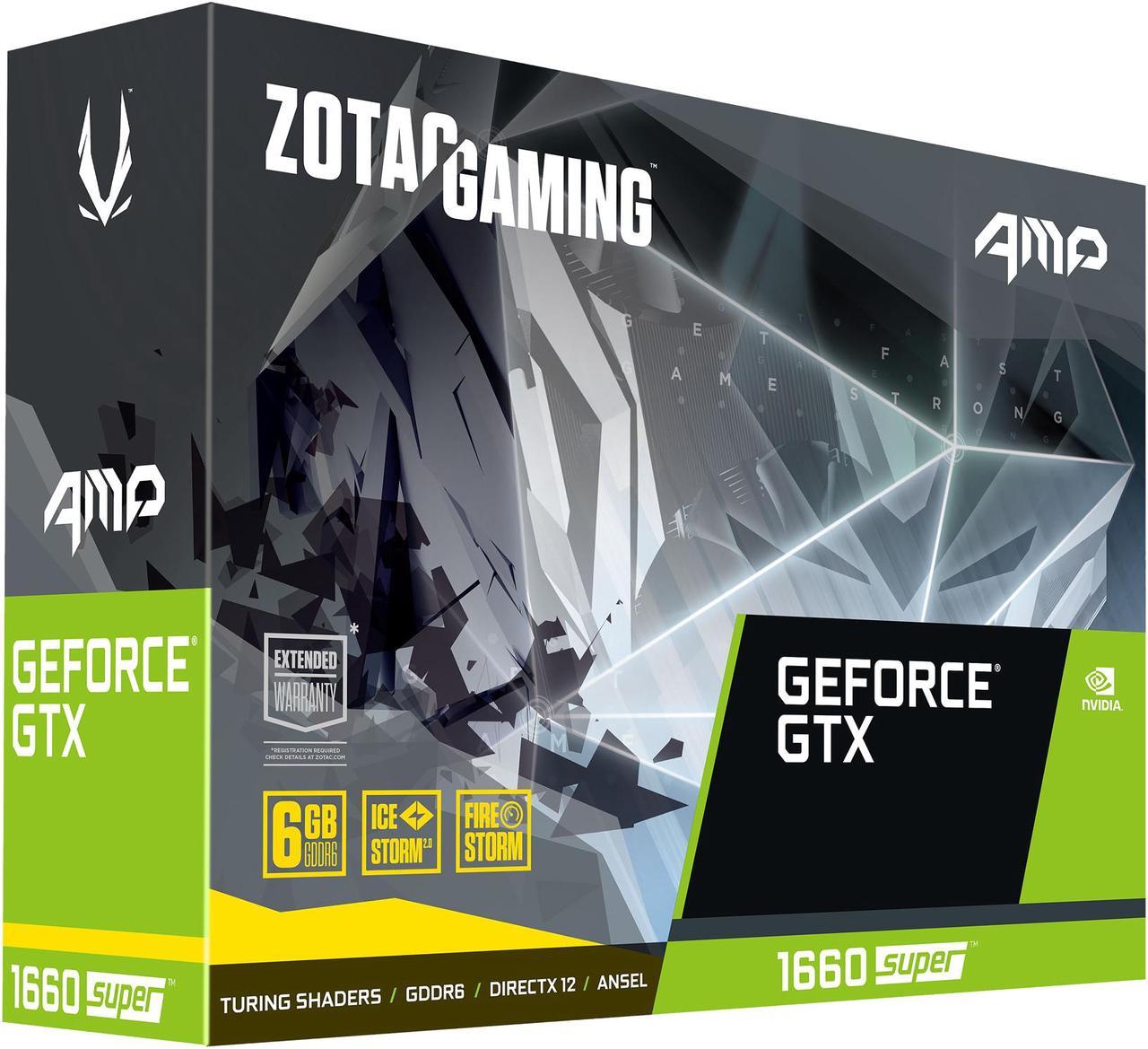 Alt view image 8 of 9 - ZOTAC GAMING GeForce GTX 1660 SUPER AMP 6GB GDDR6 192-bit Gaming Graphics Card, Super Compact, IceStorm 2.0 Cooling, Wraparound Metal Backplate - ZT-T16620D-10M