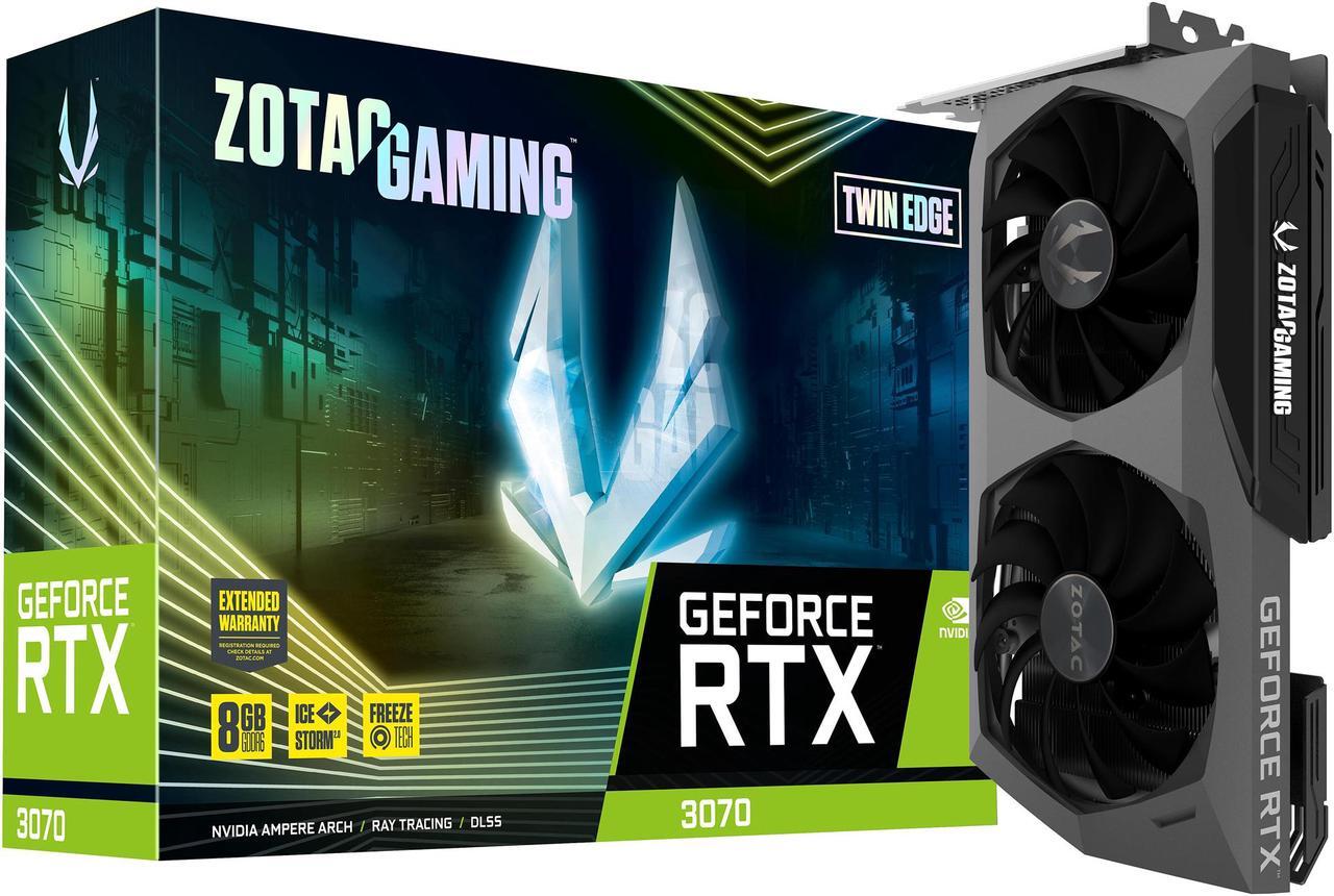 Alt view image 9 of 10 - ZOTAC GAMING GeForce RTX 3070 Twin Edge 8GB GDDR6 256-bit 14 Gbps PCIE 4.0 Gaming Graphics Card, IceStorm 2.0 Advanced Cooling, White LED Logo Lighting, ZT-A30700E-10P