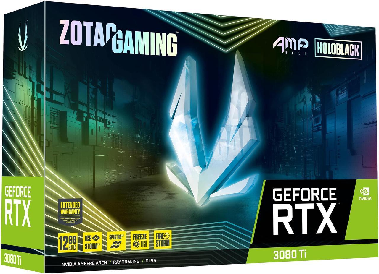 Alt view image 10 of 10 - ZOTAC AMP Holo GeForce RTX 3080 Ti 12GB GDDR6X PCI Express 4.0 Video Card ZT-A30810F-10P