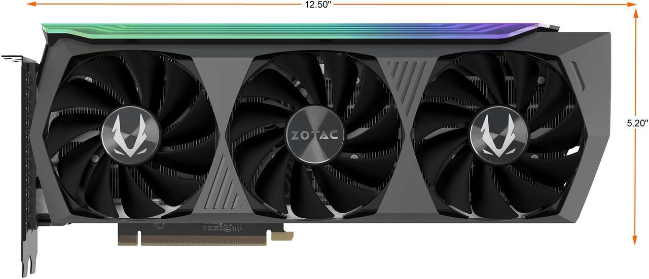 Alt view image 2 of 10 - ZOTAC AMP Holo GeForce RTX 3080 Ti 12GB GDDR6X PCI Express 4.0 Video Card ZT-A30810F-10P