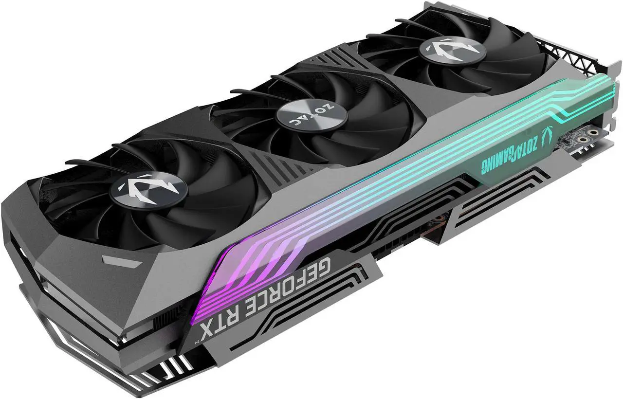 Alt view image 6 of 10 - ZOTAC GAMING GeForce RTX 3070 Ti AMP Holo 8GB GDDR6X 256-bit 19 Gbps PCIE 4.0 Gaming Graphics Card, HoloBlack, IceStorm 2.0 Advanced Cooling, SPECTRA 2.0 RGB Lighting, ZT-A30710F-10P