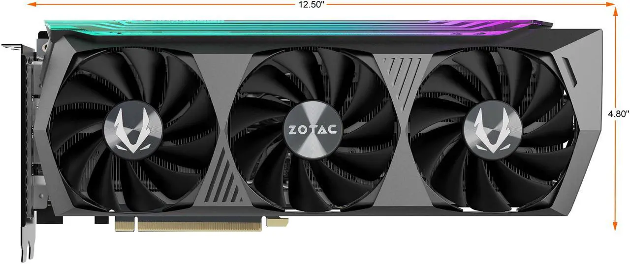 Alt view image 2 of 10 - ZOTAC GAMING GeForce RTX 3070 Ti AMP Holo 8GB GDDR6X 256-bit 19 Gbps PCIE 4.0 Gaming Graphics Card, HoloBlack, IceStorm 2.0 Advanced Cooling, SPECTRA 2.0 RGB Lighting, ZT-A30710F-10P