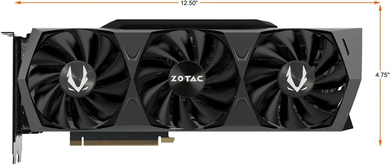 Alt view image 2 of 7 - ZOTAC TRINITY OC LHR GeForce RTX 3080 10GB GDDR6X PCI Express 4.0 Graphics Card ZT-A30800J-10PLHR