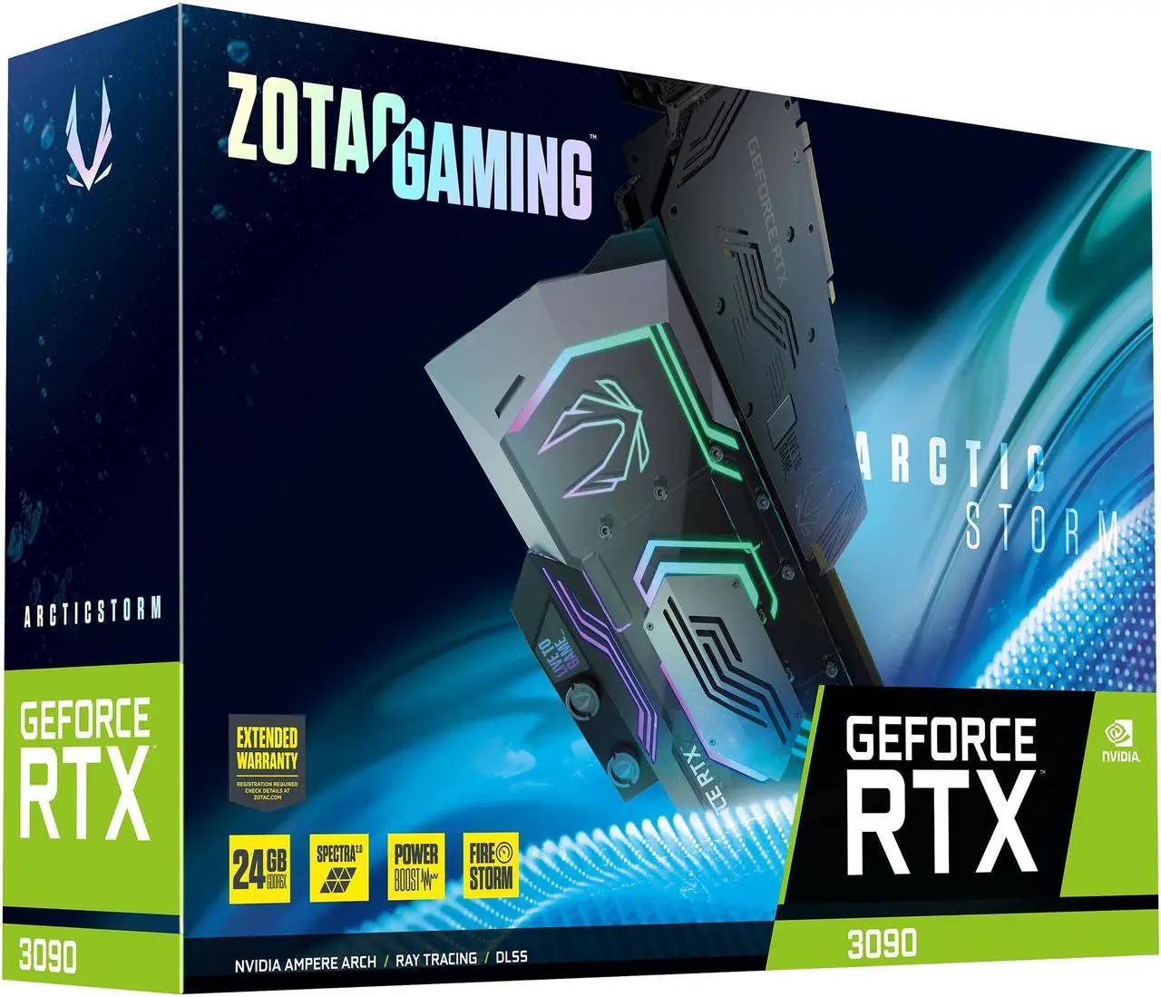 Alt view image 11 of 11 - ZOTAC ArcticStorm GeForce RTX 3090 24GB GDDR6X PCI Express 4.0 SLI Support ATX Graphics Card ZT-A30900Q-30P