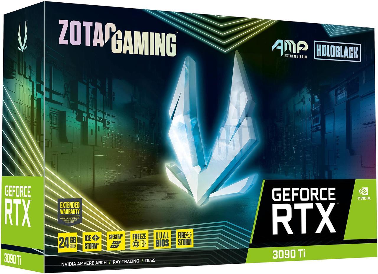 Alt view image 11 of 11 - ZOTAC GAMING GeForce RTX 3090 Ti AMP Extreme Holo 24GB GDDR6X 384-bit 21 Gbps PCIE 4.0 Gaming Graphics Card, HoloBlack, IceStorm 2.0 Advanced Cooling, SPECTRA 2.0 RGB Lighting, ZT-A30910B-10P