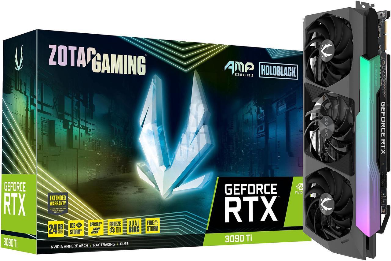 Alt view image 10 of 11 - ZOTAC GAMING GeForce RTX 3090 Ti AMP Extreme Holo 24GB GDDR6X 384-bit 21 Gbps PCIE 4.0 Gaming Graphics Card, HoloBlack, IceStorm 2.0 Advanced Cooling, SPECTRA 2.0 RGB Lighting, ZT-A30910B-10P