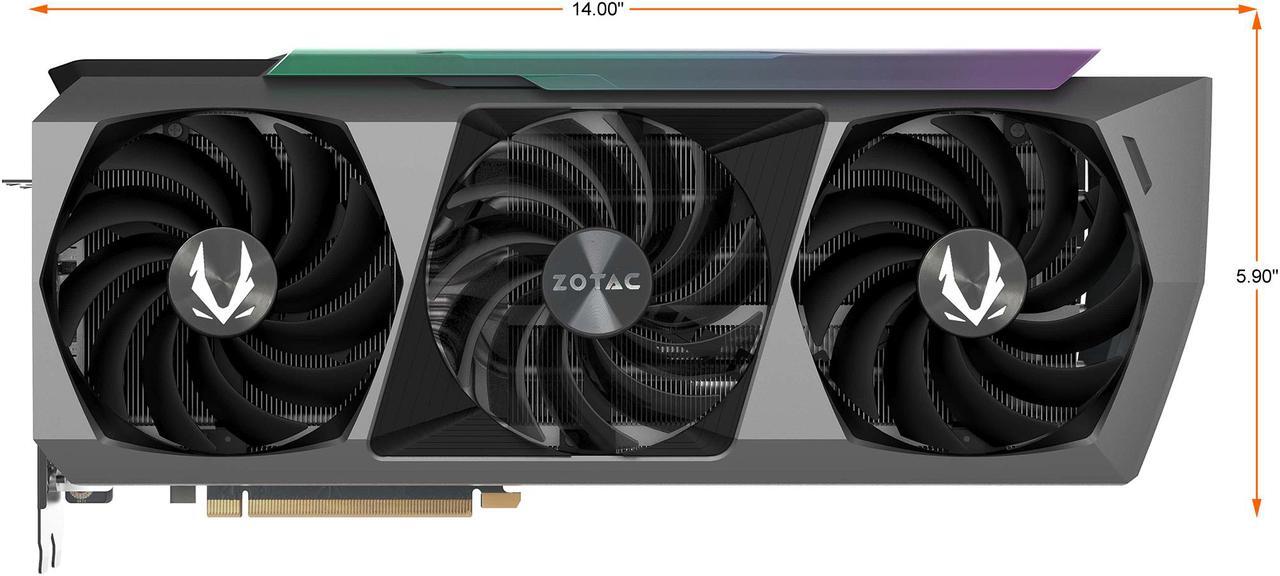 Alt view image 3 of 11 - ZOTAC GAMING GeForce RTX 3090 Ti AMP Extreme Holo 24GB GDDR6X 384-bit 21 Gbps PCIE 4.0 Gaming Graphics Card, HoloBlack, IceStorm 2.0 Advanced Cooling, SPECTRA 2.0 RGB Lighting, ZT-A30910B-10P