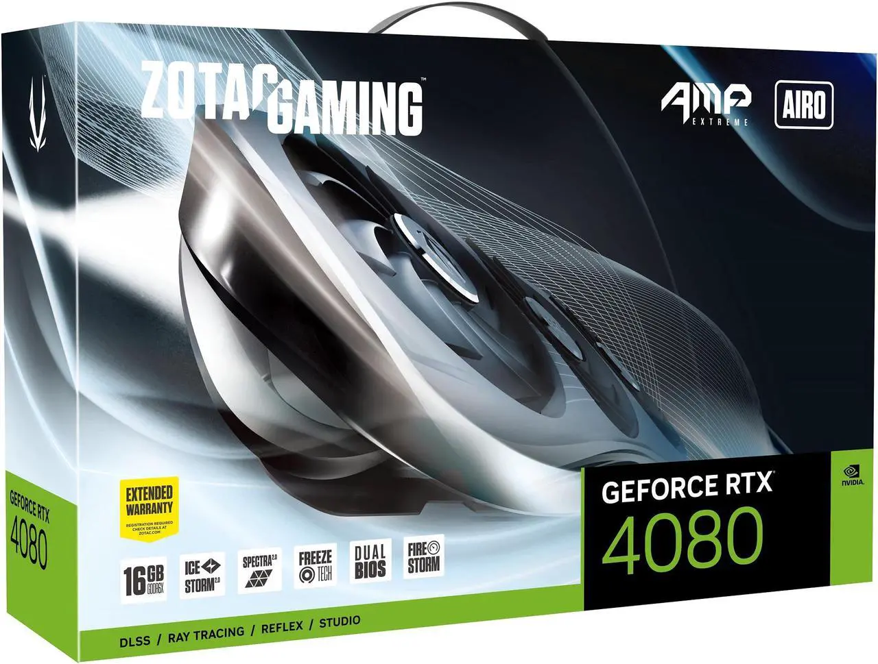 Alt view image 8 of 9 - ZOTAC GAMING GeForce RTX 4080 16GB AMP Extreme AIRO DLSS 3 16GB GDDR6X 256-bit 22.4 Gbps PCIE 4.0 Gaming Graphics Card, IceStorm 2.0 Advanced Cooling, SPECTRA 2.0 RGB Lighting, ZT-D40810B-10P
