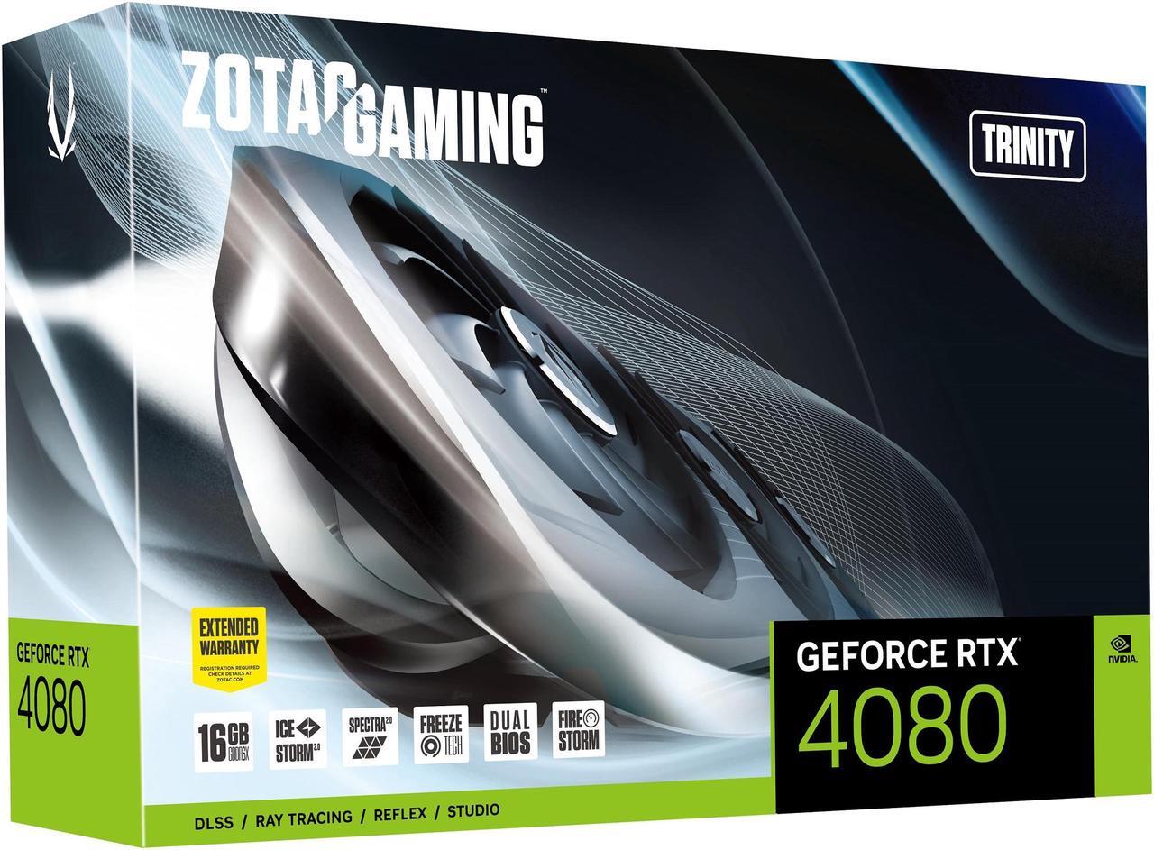 Alt view image 8 of 9 - ZOTAC GAMING GeForce RTX 4080 16GB Trinity DLSS 3 16GB GDDR6X 256-bit 22.4 Gbps PCIE 4.0 Gaming Graphics Card, IceStorm 2.0 Advanced Cooling, SPECTRA 2.0 RGB Lighting, ZT-D40810D-10P
