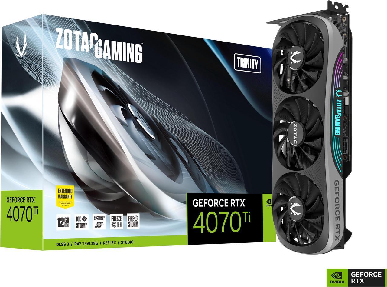 Alt view image 9 of 9 - ZOTAC GAMING GeForce RTX 4070 Ti Trinity DLSS 3 12GB GDDR6X 192-bit 21 Gbps PCIE 4.0 Gaming Graphics Card, IceStorm 2.0 Advanced Cooling, SPECTRA 2.0 RGB Lighting, ZT-D40710D-10P