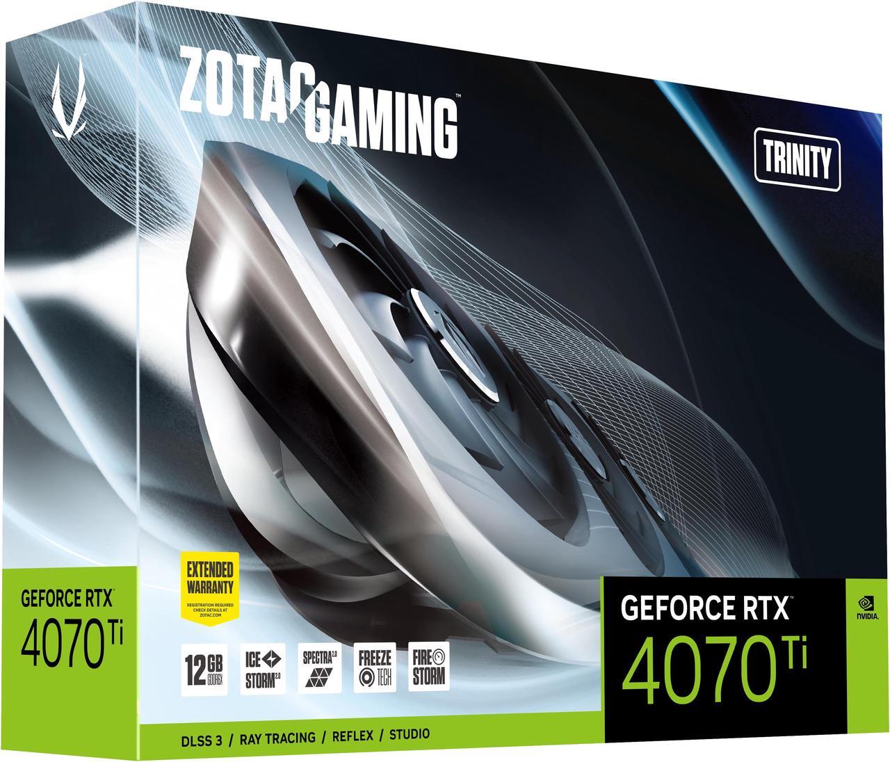 Alt view image 8 of 9 - ZOTAC GAMING GeForce RTX 4070 Ti Trinity DLSS 3 12GB GDDR6X 192-bit 21 Gbps PCIE 4.0 Gaming Graphics Card, IceStorm 2.0 Advanced Cooling, SPECTRA 2.0 RGB Lighting, ZT-D40710D-10P