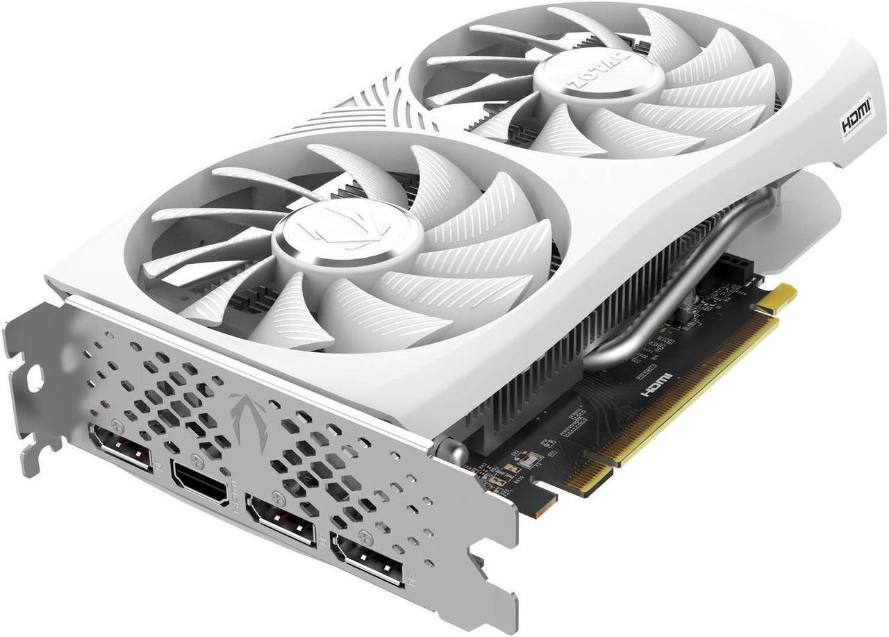 Alt view image 3 of 9 - ZOTAC GAMING GeForce RTX 4060 8GB Twin Edge OC White Edition DLSS 3 8GB GDDR6 128-bit 17 Gbps PCIE 4.0 Compact Gaming Graphics Card, ZT-D40600Q-10M