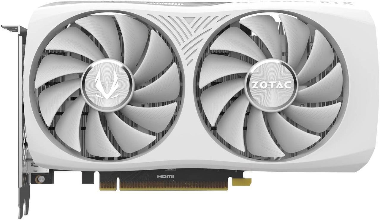 Main image of ZOTAC GAMING GeForce RTX 4060 8GB Twin Edge OC White Edition DLSS 3 8GB GDDR6 128-bit 17 Gbps PCIE 4.0 Compact Gaming Graphics Card, ZT-D40600Q-10M