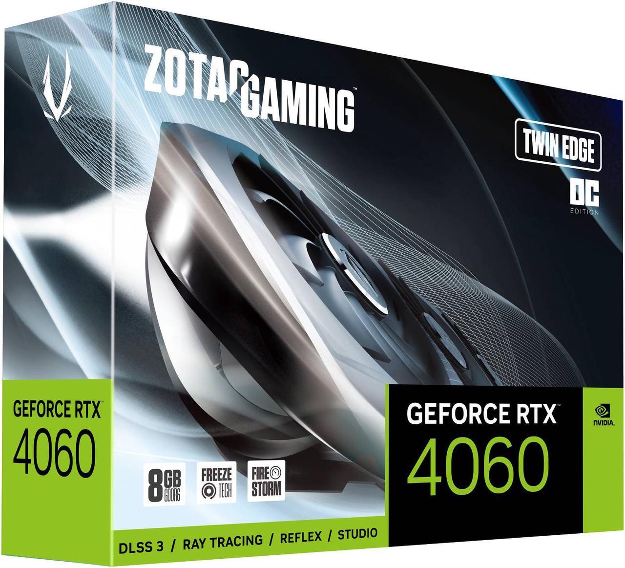 Alt view image 9 of 9 - ZOTAC GAMING GeForce RTX 4060 8GB Twin Edge OC DLSS 3 8GB GDDR6 128-bit 17 Gbps PCIE 4.0 Compact Gaming Graphics Card, ZT-D40600H-10M