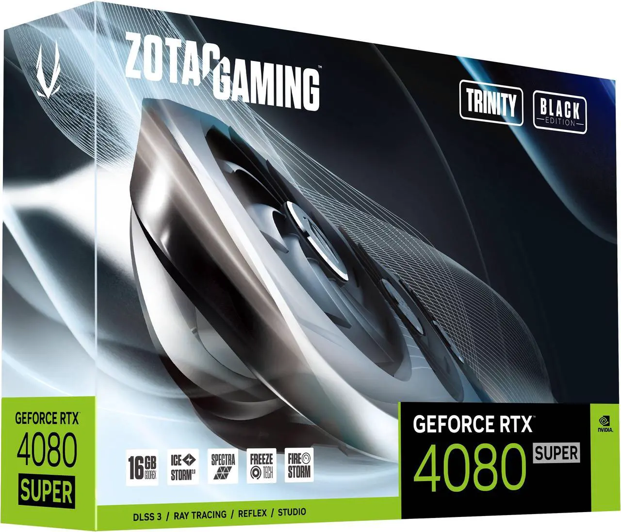 Alt view image 8 of 9 - ZOTAC GAMING GeForce RTX 4080 SUPER Trinity Black Edition DLSS 3 16GB GDDR6X 256-bit 23 Gbps PCIE 4.0 Gaming Graphics Card, IceStorm 2.0 Advanced Cooling, SPECTRA RGB Lighting, ZT-D40820D-10P