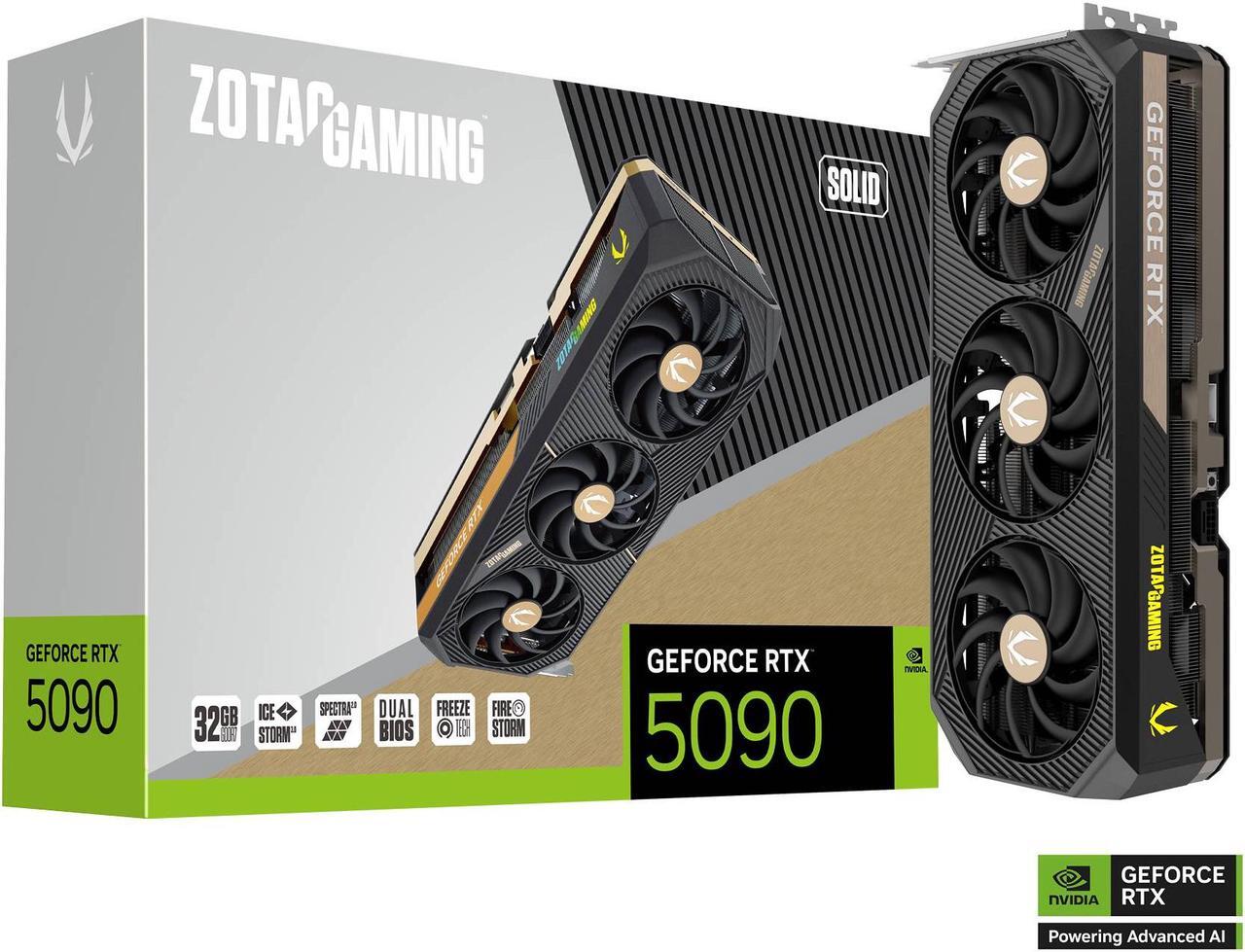 Alt view image 8 of 8 - ZOTAC Gaming SOLID GeForce RTX 5090 32GB 512-Bit GDDR7 PCI Express 5.0 x16 DLSS 4.0 Graphics Card ZT-B50900D-10P