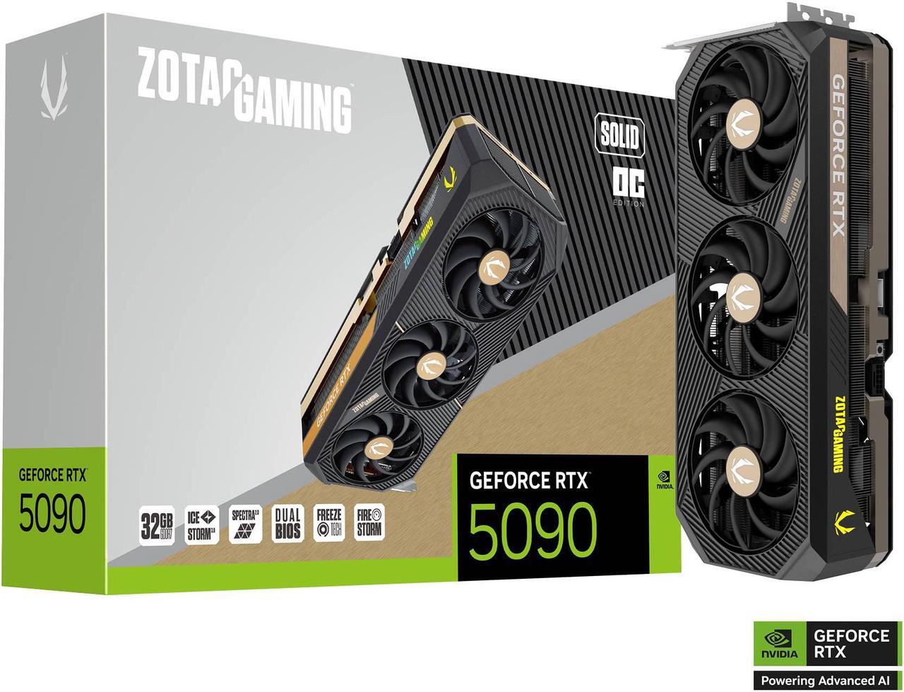 Alt view image 7 of 8 - ZOTAC SOLID OC GeForce RTX 5090 32GB 512-Bit GDDR7 PCI Express 5.0 x16 DLSS 4.0 Video Card ZT-B50900J-10P