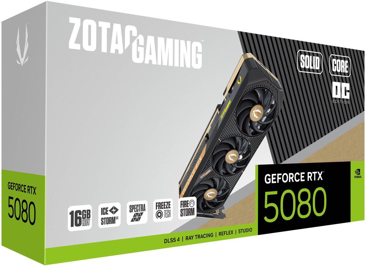 Alt view image 7 of 8 - ZOTAC SOLID CORE OC GeForce RTX 5080 16GB 256-Bit GDDR7 DLSS 4.0 PCI Express 5.0 x16 Graphics Card ZT-B50800J2-10P