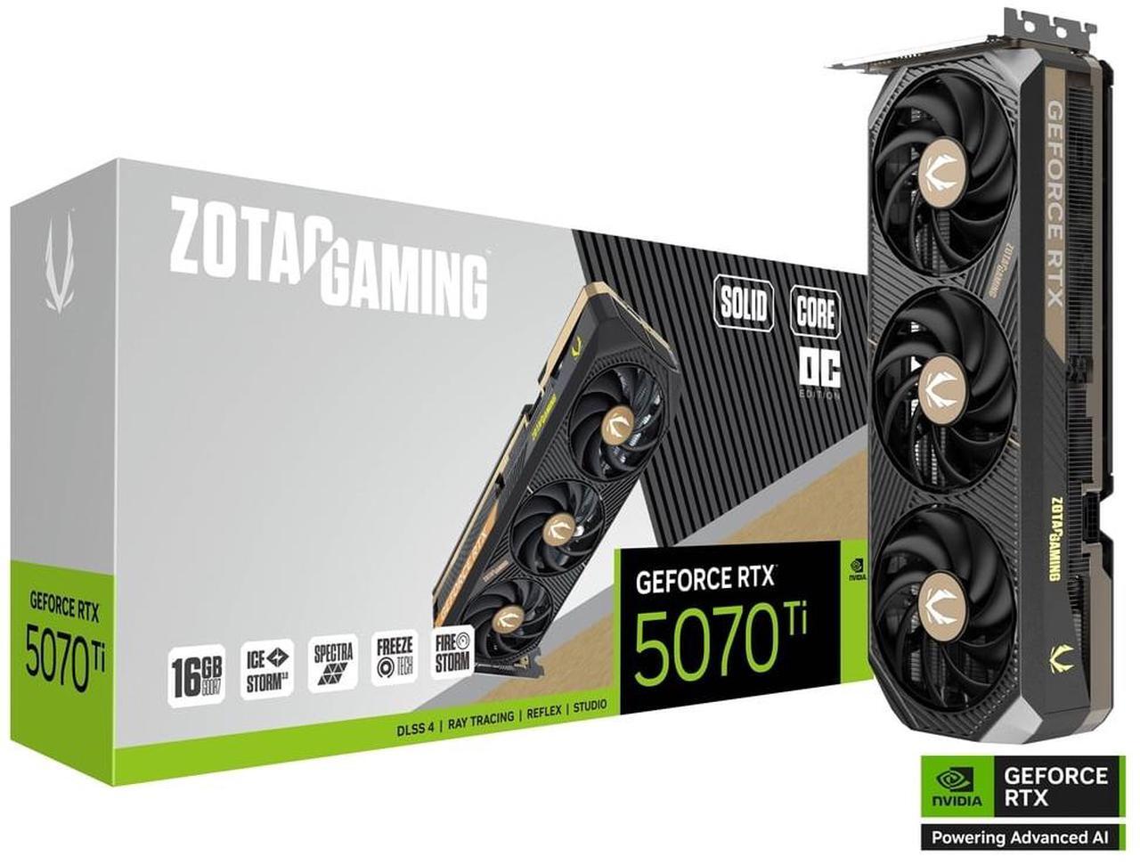 Alt view image 6 of 8 - ZOTAC SOLID CORE OC GeForce RTX 5070 Ti 16GB GDDR7 PCI Express 5.0 x16 ATX Graphics Card ZT-B50710J2-10P