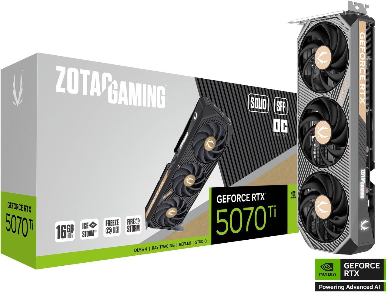 Alt view image 7 of 8 - ZOTAC SOLID SFF OC GeForce RTX 5070 Ti 16GB 256-Bit GDDR7 DLSS 4.0 PIC-Express 5.0 Graphics Card ZT-B50710J3-10P