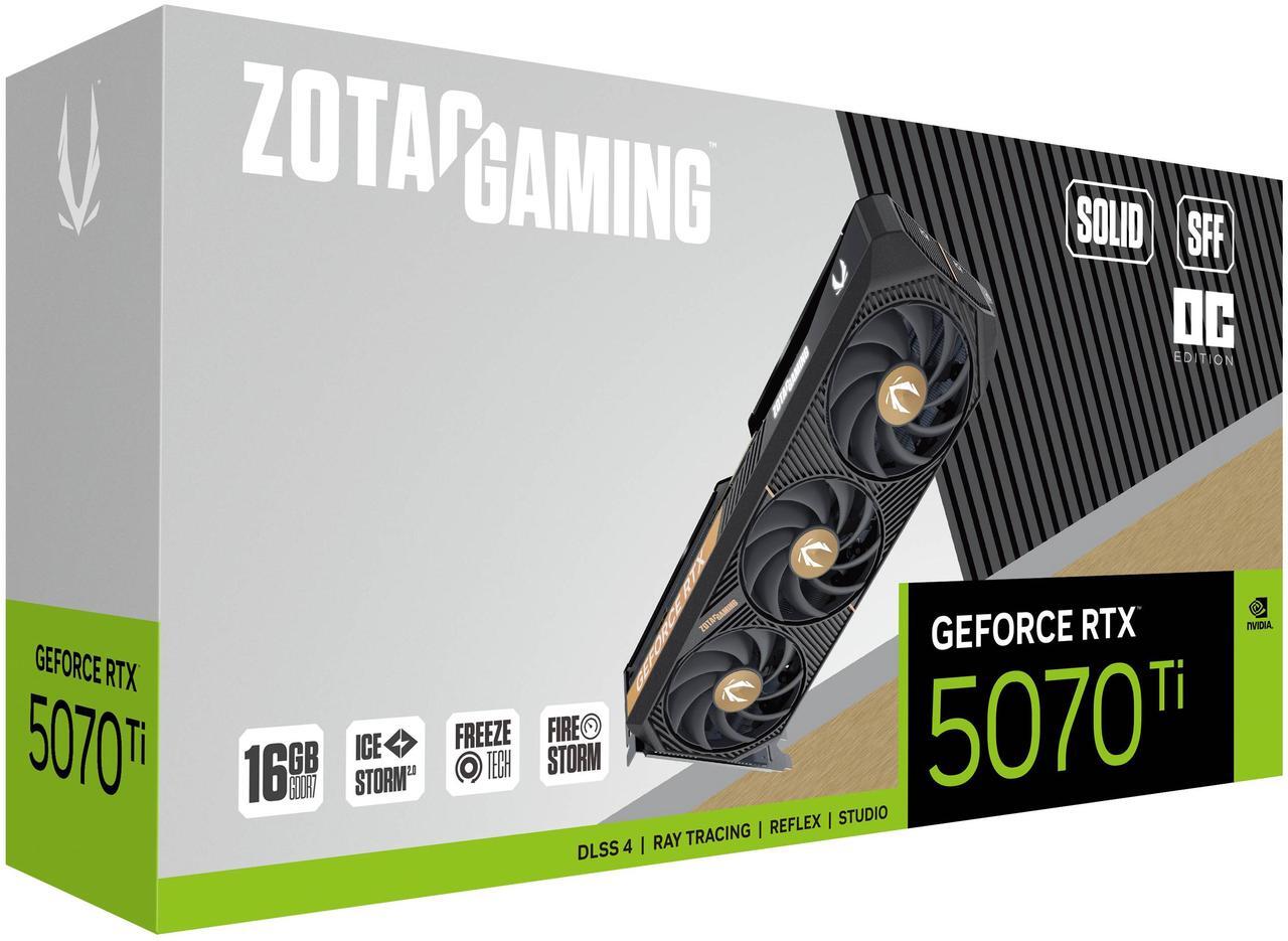 Alt view image 8 of 8 - ZOTAC SOLID SFF OC GeForce RTX 5070 Ti 16GB 256-Bit GDDR7 DLSS 4.0 PIC-Express 5.0 Graphics Card ZT-B50710J3-10P