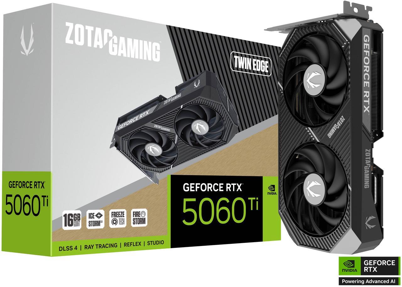 Alt view image 5 of 8 - ZOTAC Twin Edge GeForce RTX 5060 Ti 16GB 128-Bit GDDR7 PCI Express 5.0 x8 DLSS 4.0 Graphics Card ZT-B50620E-10M