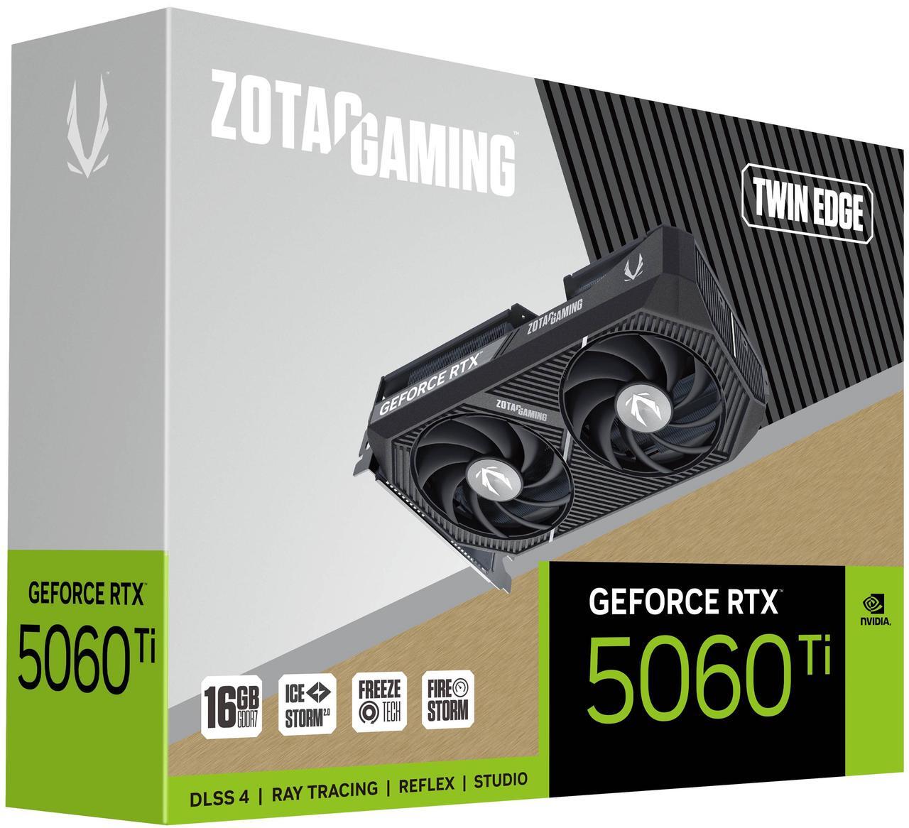 Alt view image 8 of 8 - ZOTAC Twin Edge GeForce RTX 5060 Ti 16GB 128-Bit GDDR7 PCI Express 5.0 x8 DLSS 4.0 Graphics Card ZT-B50620E-10M