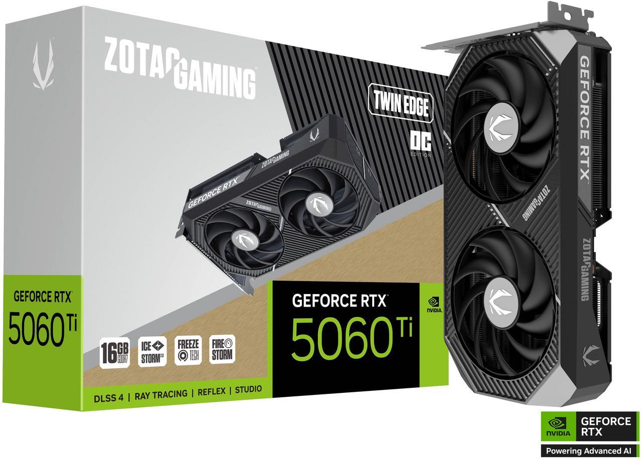 Alt view image 7 of 8 - ZOTAC Twin Edge OC GeForce RTX 5060 Ti PCI Express 5.0 x8 16GB 128-Bit GDDR7 Graphics Card ZT-B50620H-10M