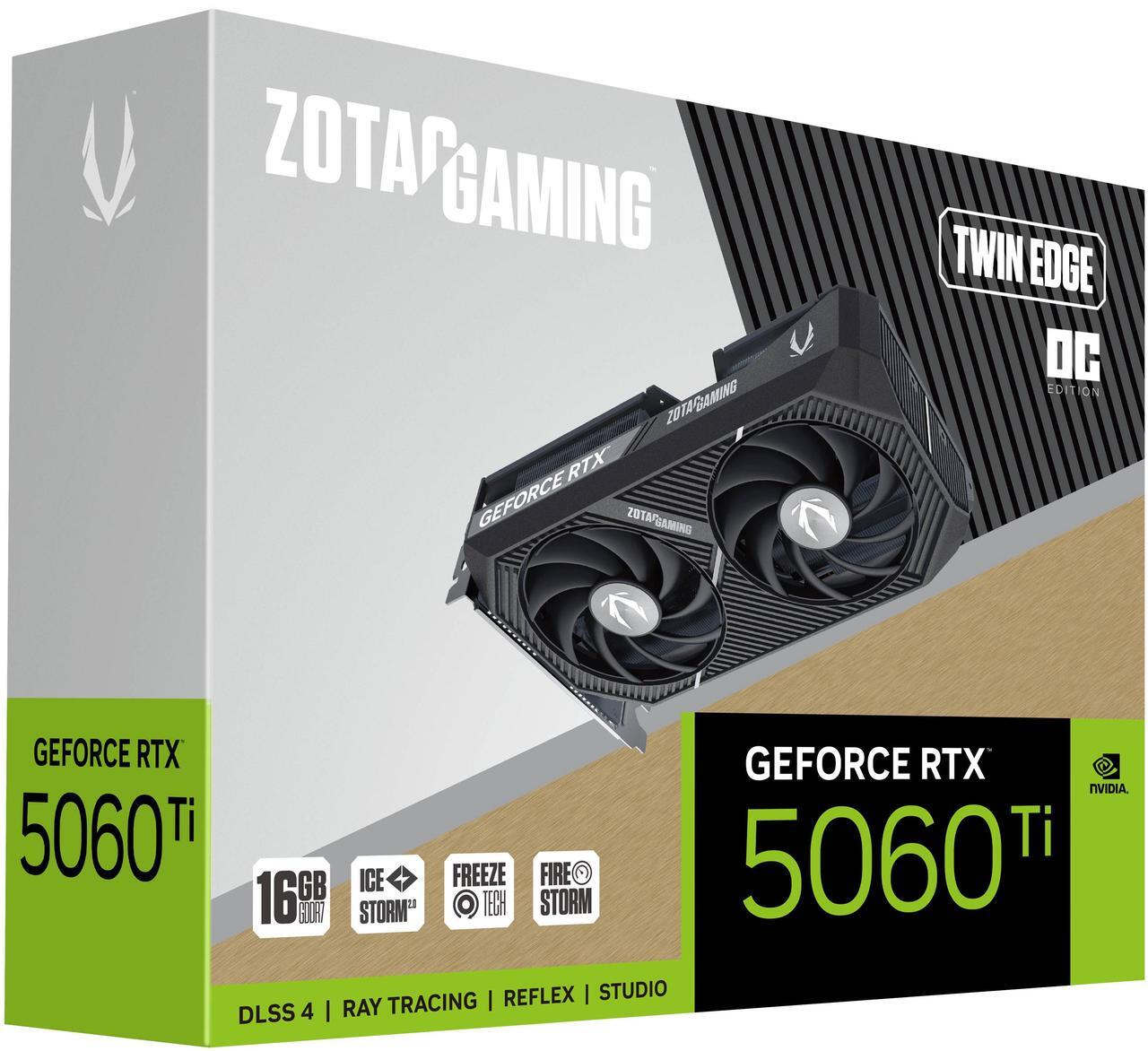 Alt view image 8 of 8 - ZOTAC Twin Edge OC GeForce RTX 5060 Ti PCI Express 5.0 x8 16GB 128-Bit GDDR7 Graphics Card ZT-B50620H-10M