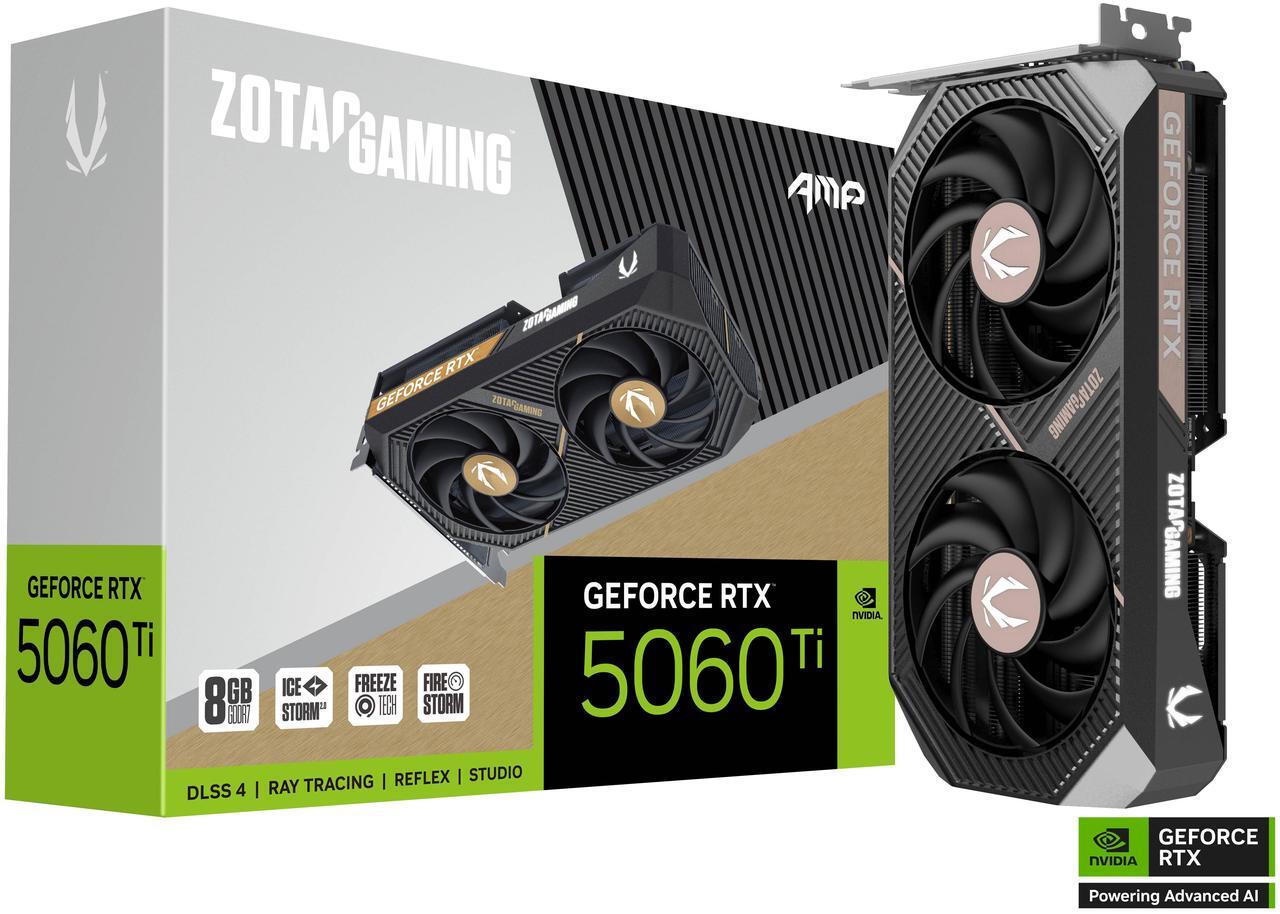 Alt view image 7 of 8 - ZOTAC AMP GeForce RTX 5060 Ti 8GB 128-Bit GDDR7 DLSS 4.0 PCI Express 5.0 x8 Graphics Card ZT-B50610F-10M
