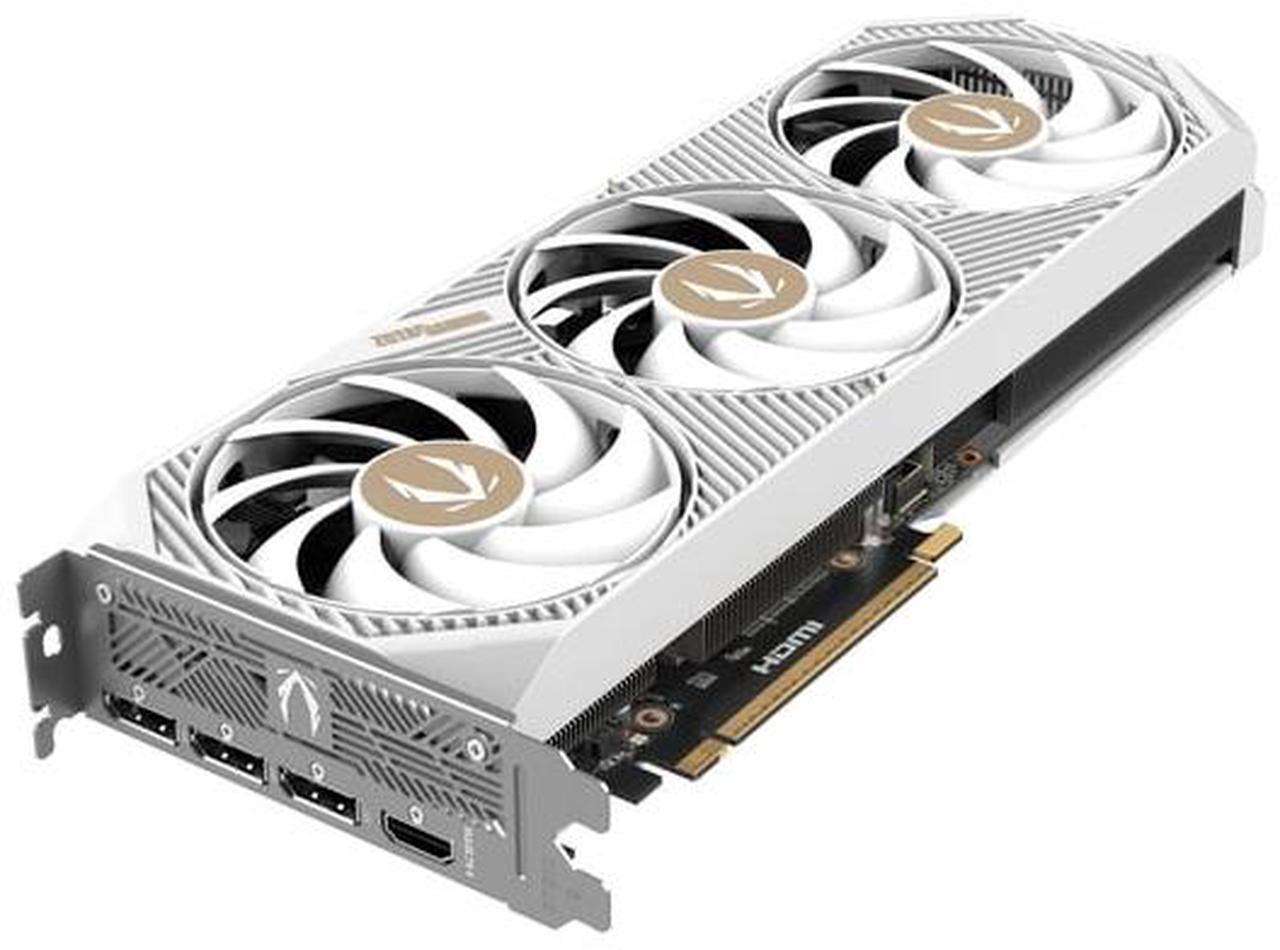 Alt view image 3 of 8 - ZOTAC AMP GeForce RTX 5070 12GB 192-Bit GDDR7 PCI Express 5.0 x16 Graphics Card RTX 5070 AMP White Edition ZT-B50700FQ-10P