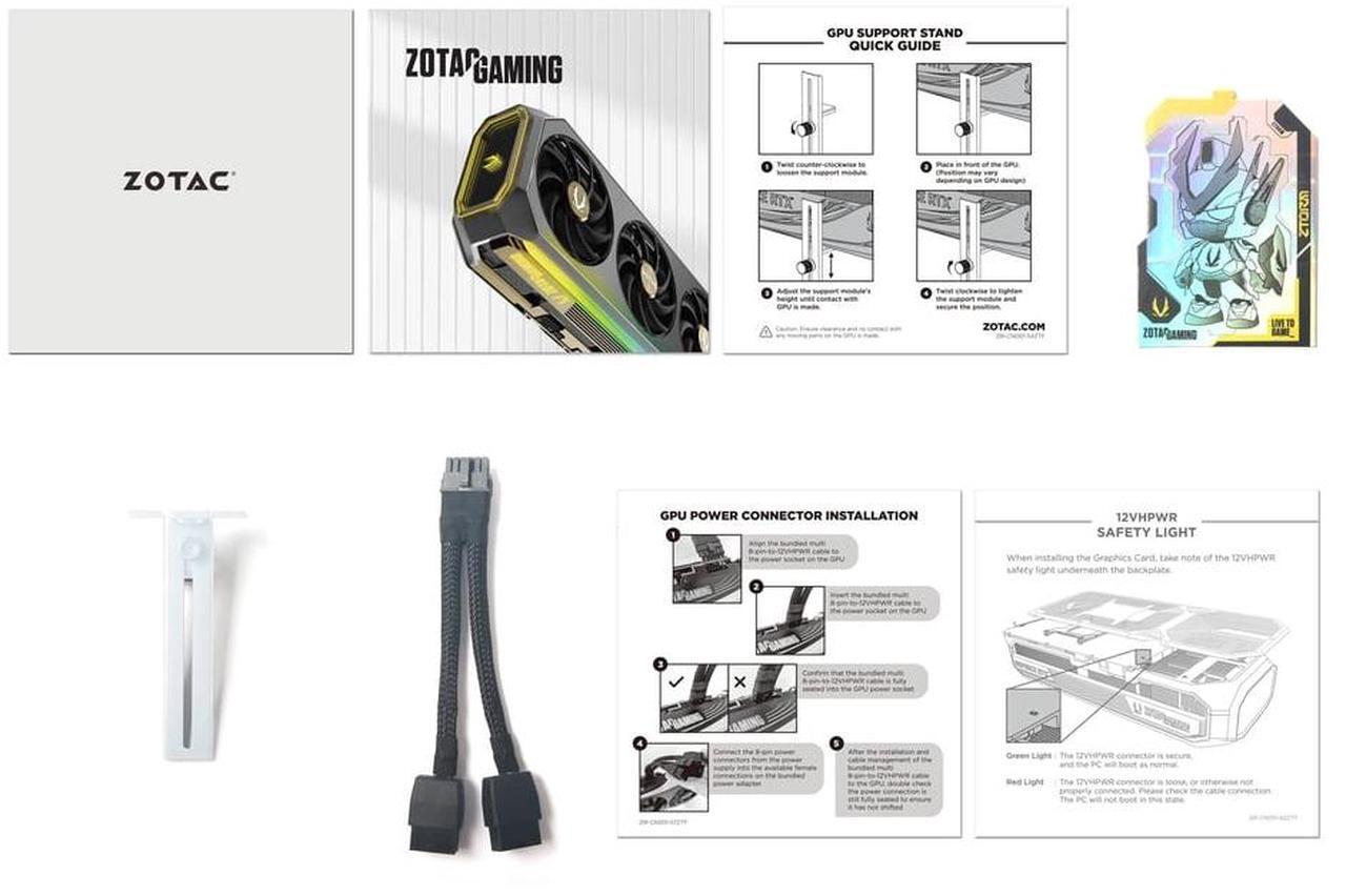 Alt view image 6 of 8 - ZOTAC AMP GeForce RTX 5070 12GB 192-Bit GDDR7 PCI Express 5.0 x16 Graphics Card RTX 5070 AMP White Edition ZT-B50700FQ-10P