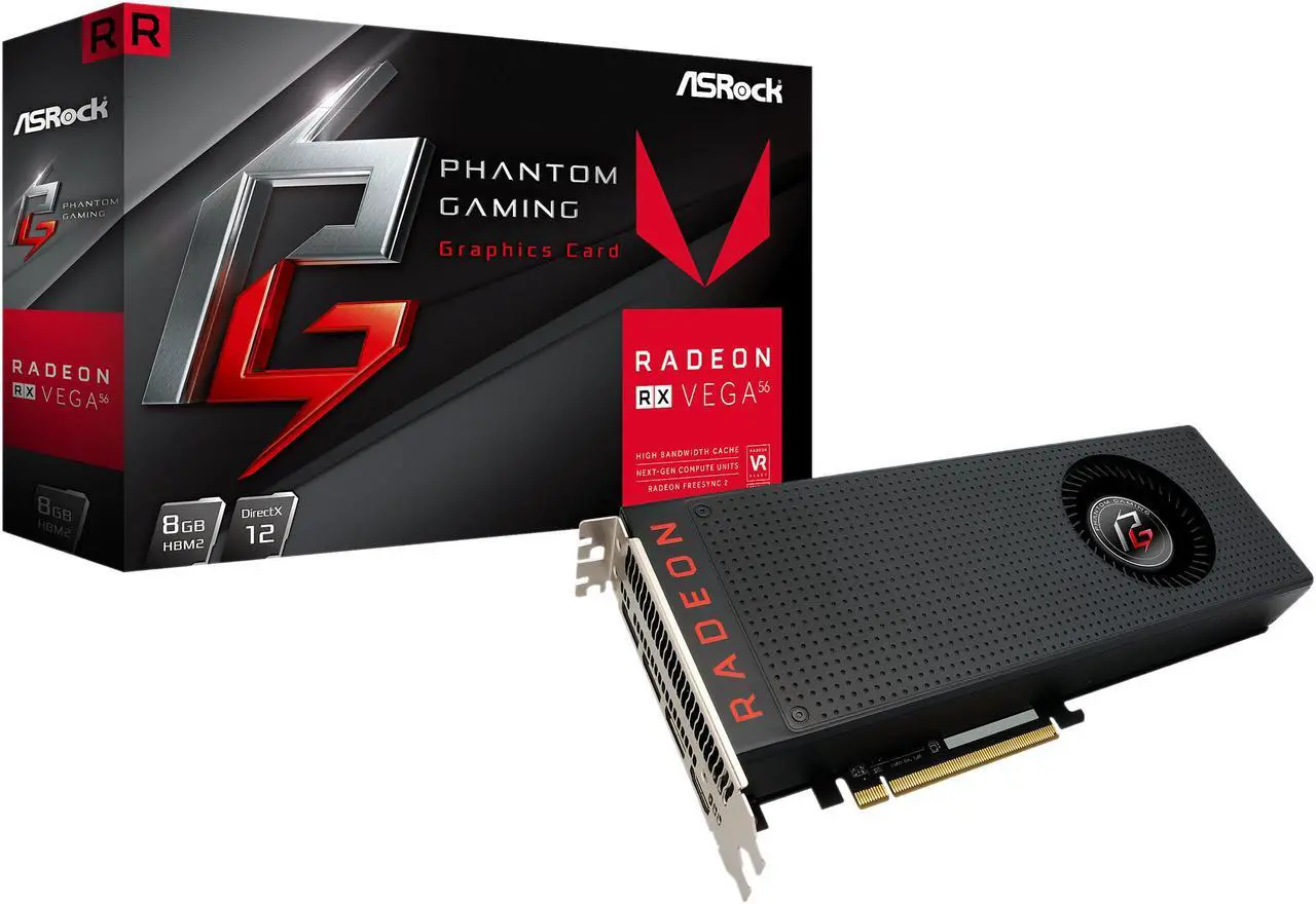 Alt view image 7 of 8 - ASRock Phantom Gaming X Radeon RX Vega 56 8GB HBM2 PCI Express 3.0 x16 Graphics Card RX VEGA 56 8G